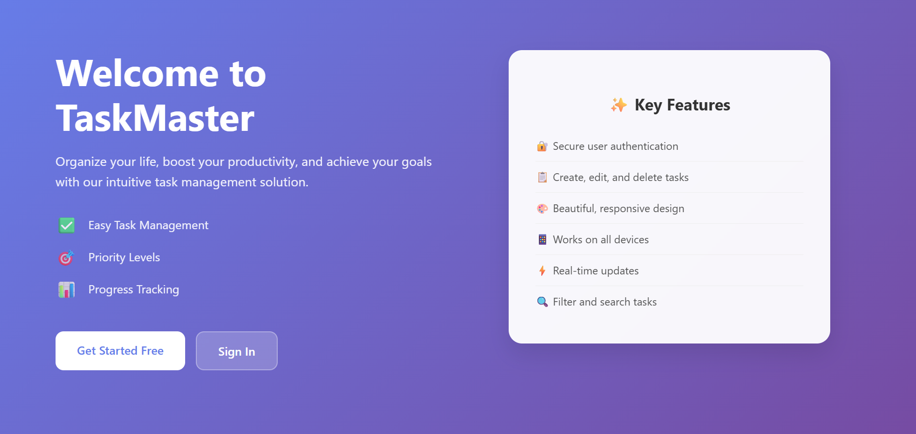 Task Manager Fullstack