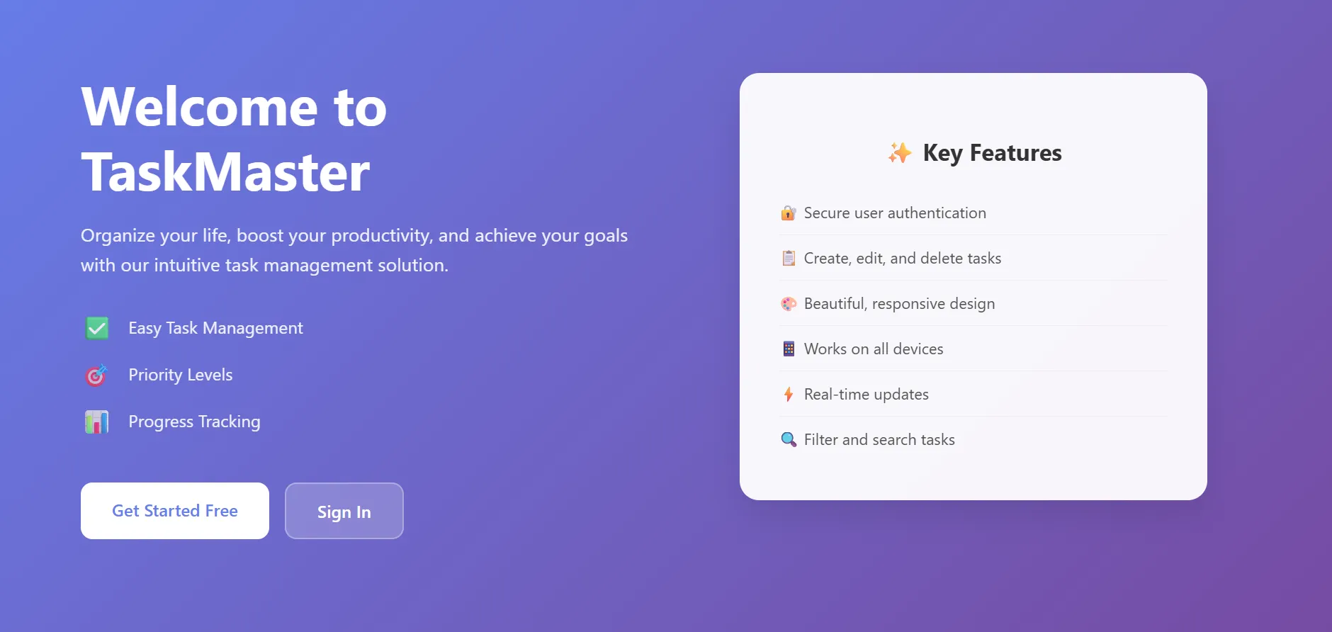 Task Manager Fullstack