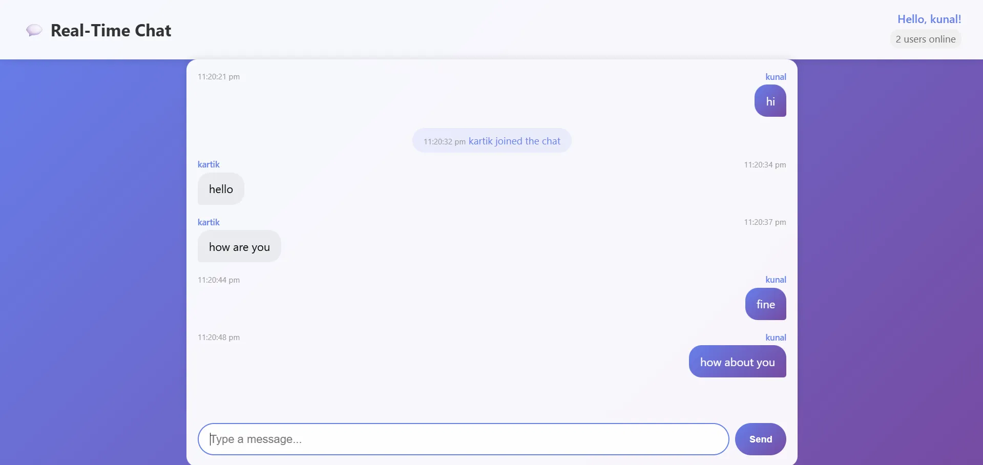 Real-time Chat App